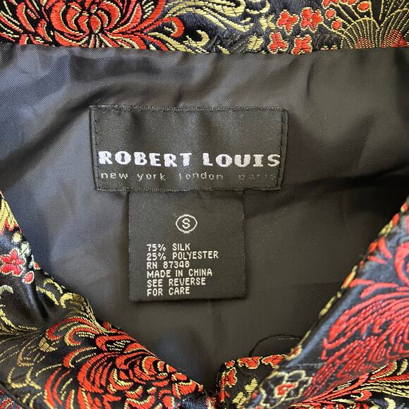 Robert Louis Vtg Oriental Traditional Asian Style Silk Blend Jacket Cheongsam - Picture 16 of 16